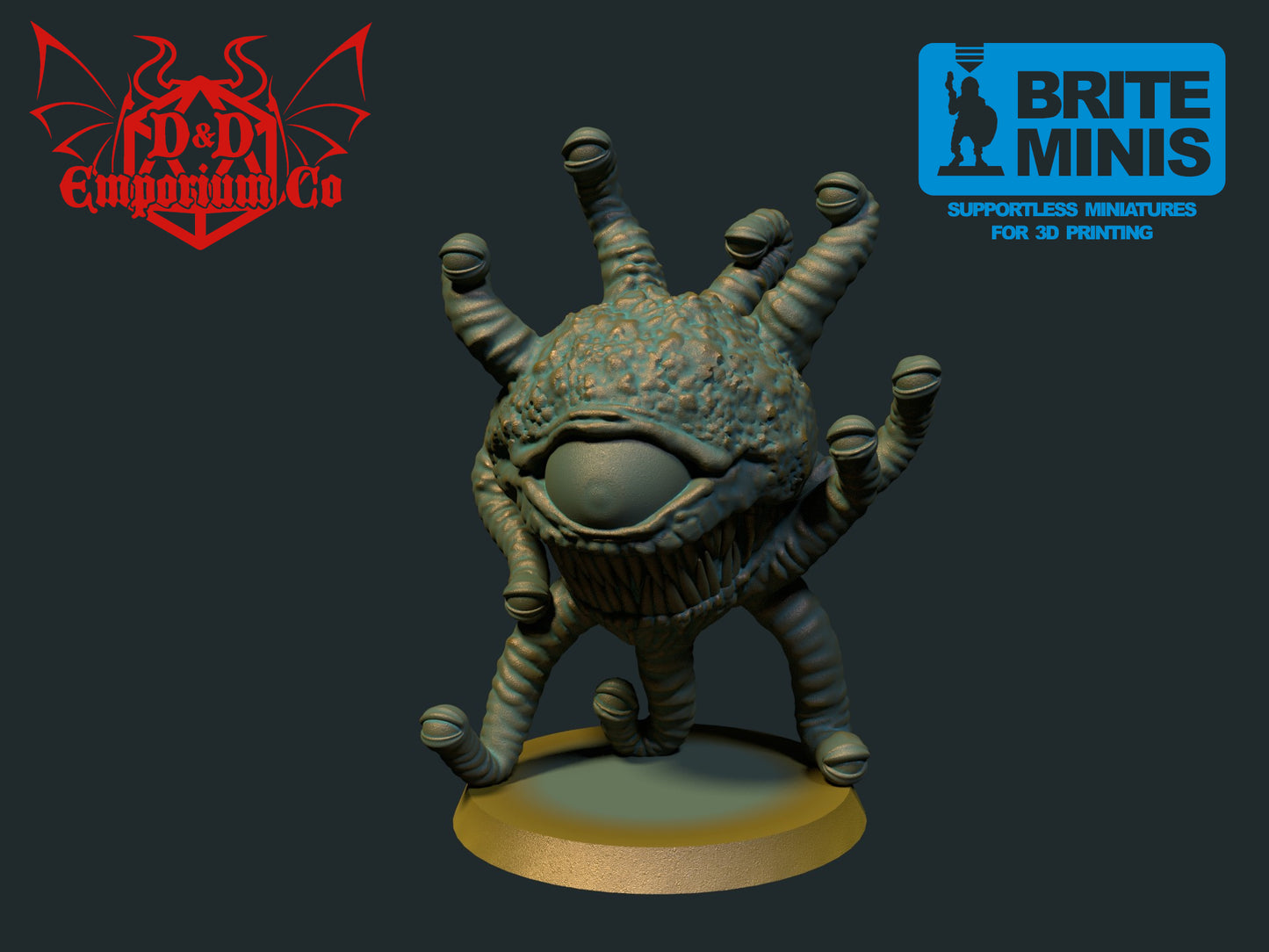 Resin 3D Printed Beholder DnD Miniature