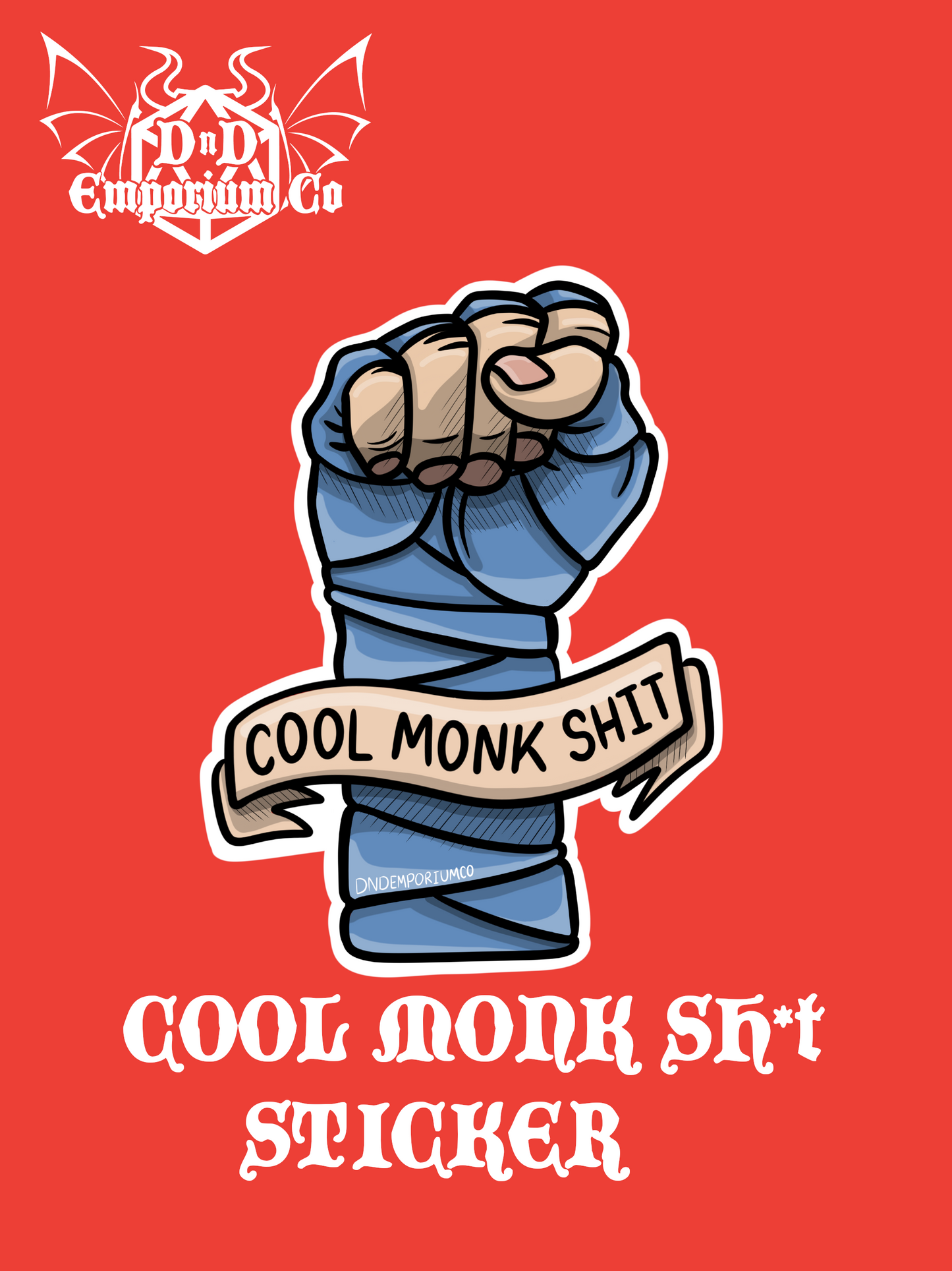 'Cool Monk Sh*t' DnD Sticker