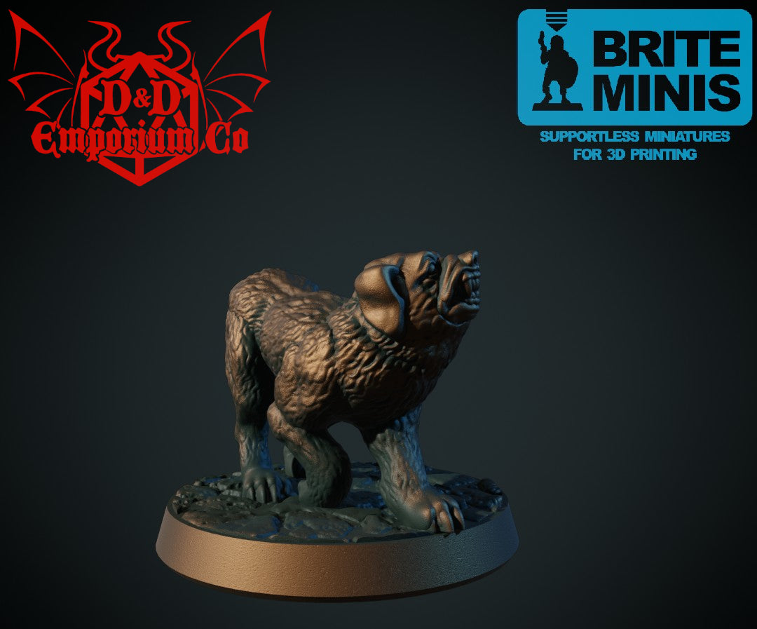 Resin 3D Printed Dogs DnD Miniatures