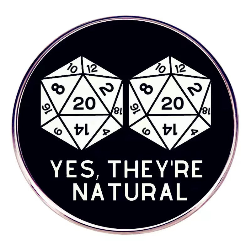 'YES THEY'RE NATURAL' Enamel Pin Badge | 1 Pcs Metal Pin