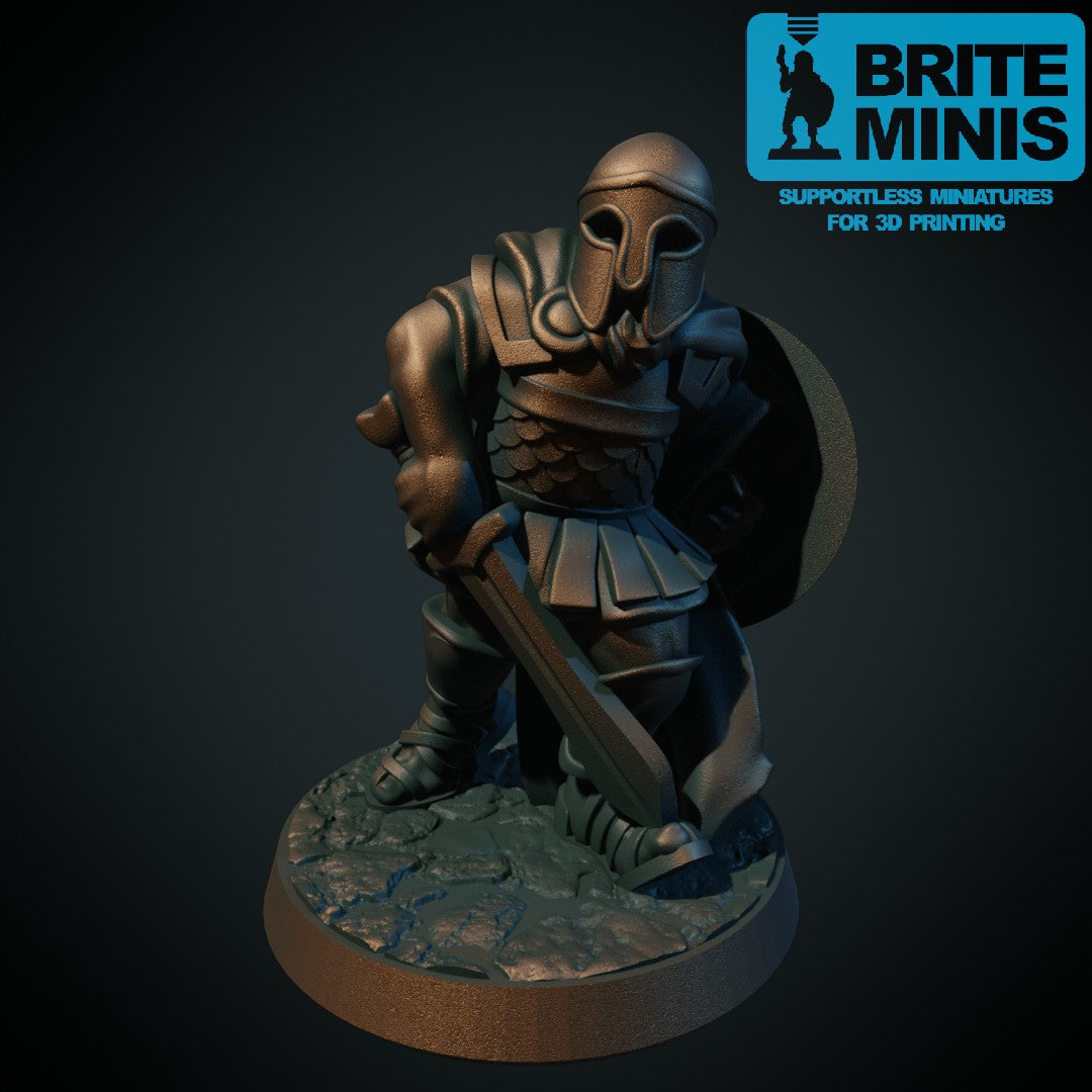Resin 3D Printed Greek DnD Miniatures
