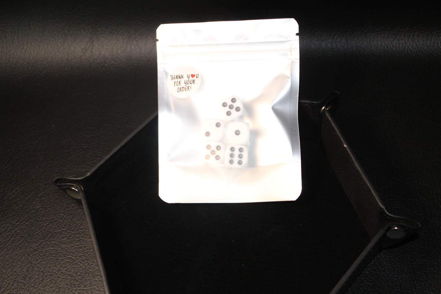 6 Sided Dice Set 5 Pcs Standard White and Black