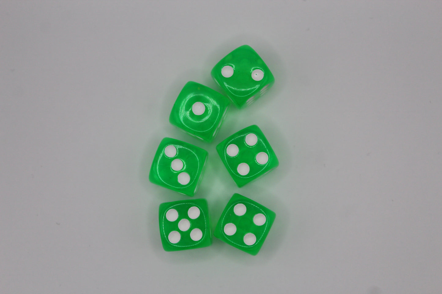 Translucent D6 6 Piece Set - Green