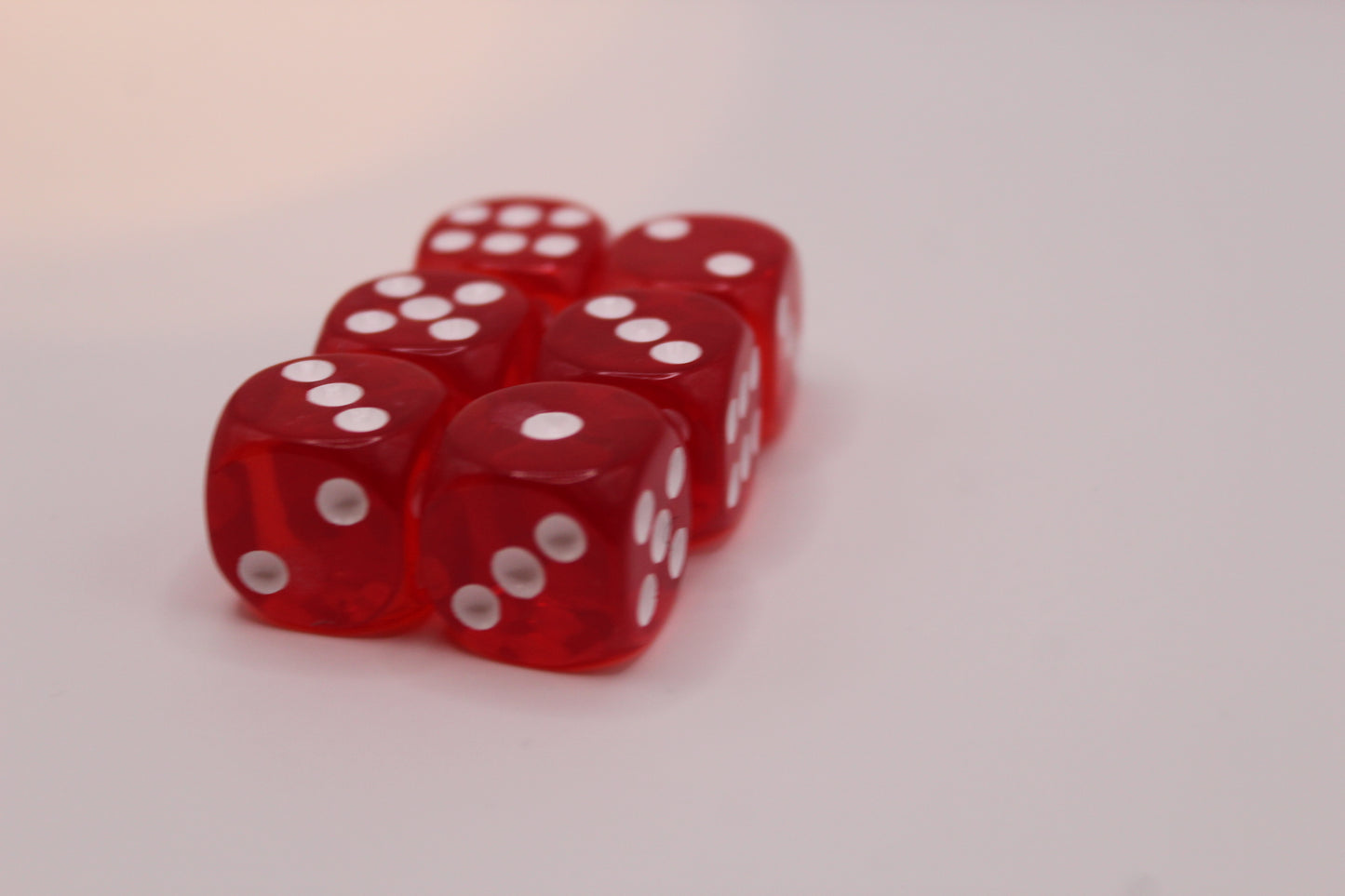 Translucent D6 6 Piece Set - Red