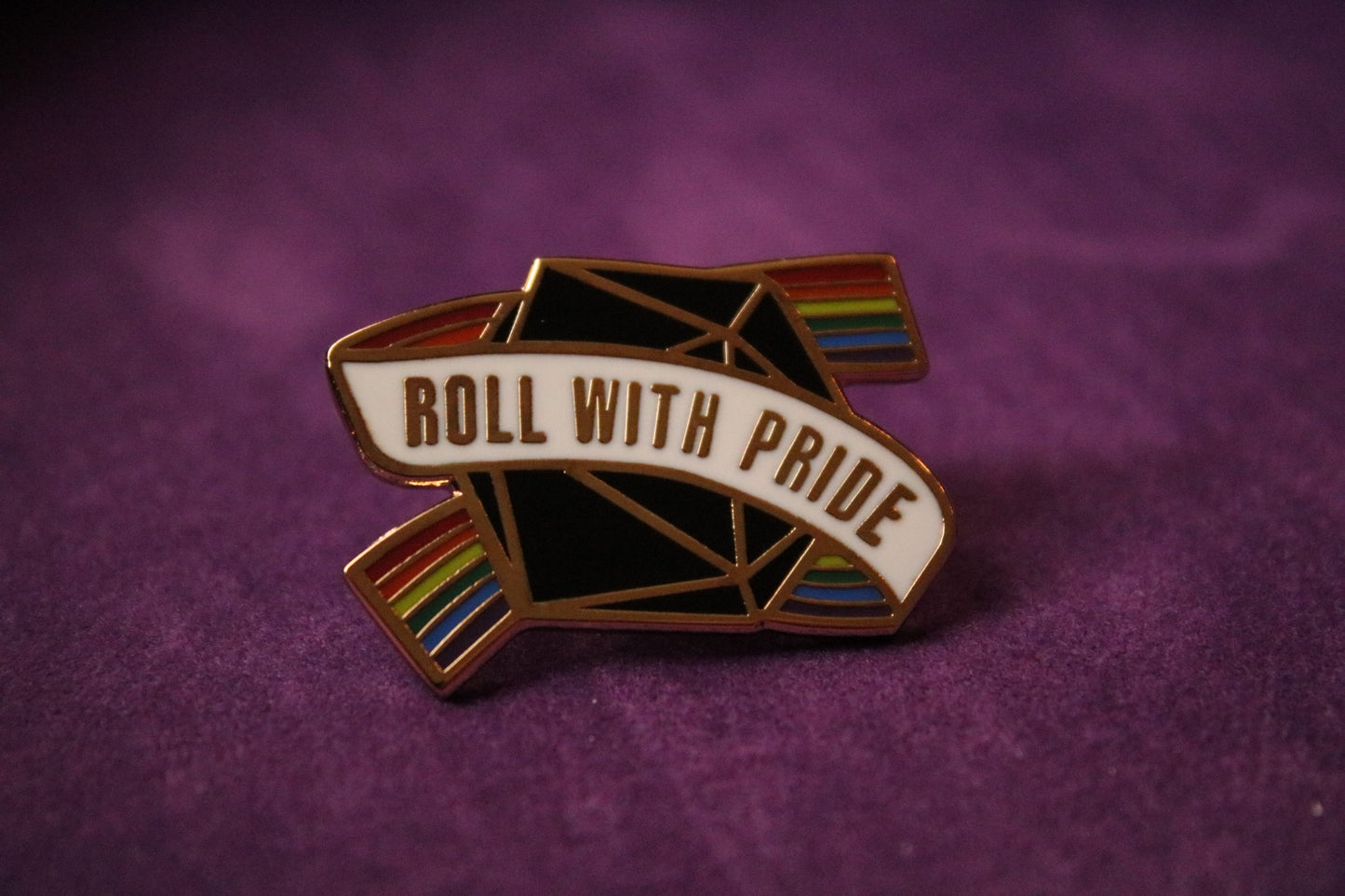 1 Pcs DnD Enamel Pin Roll With Pride