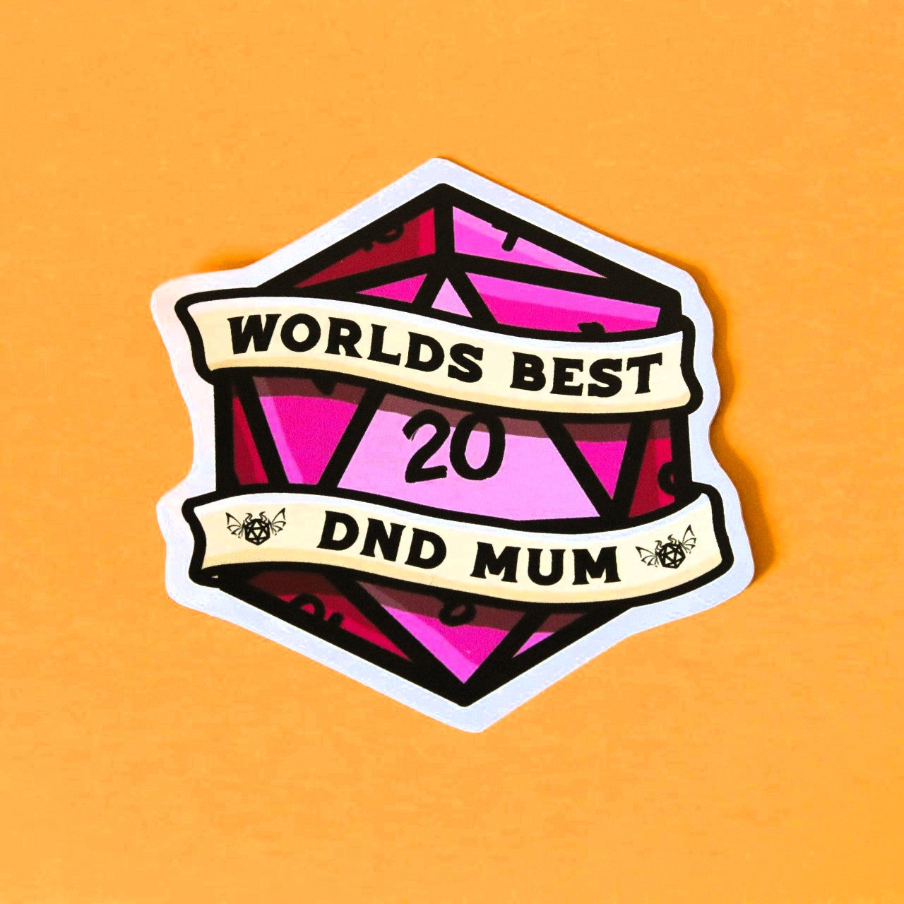 'World's Best DnD Mum' DnD Sticker