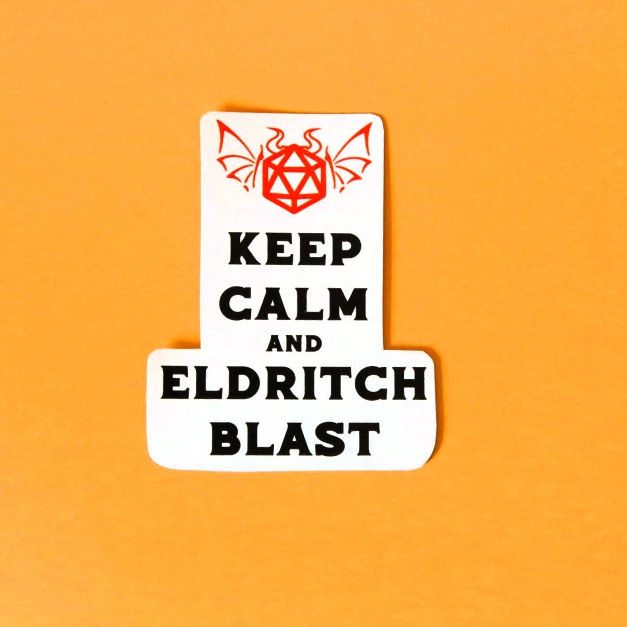 'Keep Calm and Eldritch Blast' DnD Sticker