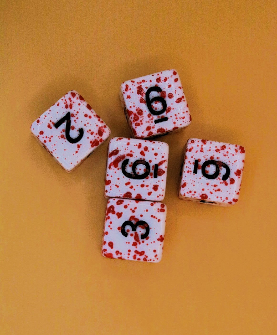 Blood Splatter D6 5 Pcs Set