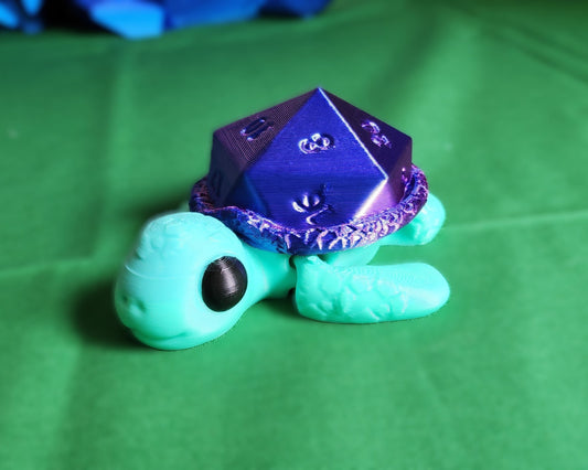 Resin 3D Printed Turtle Flexible Figure | D20 | Sword | Axe |