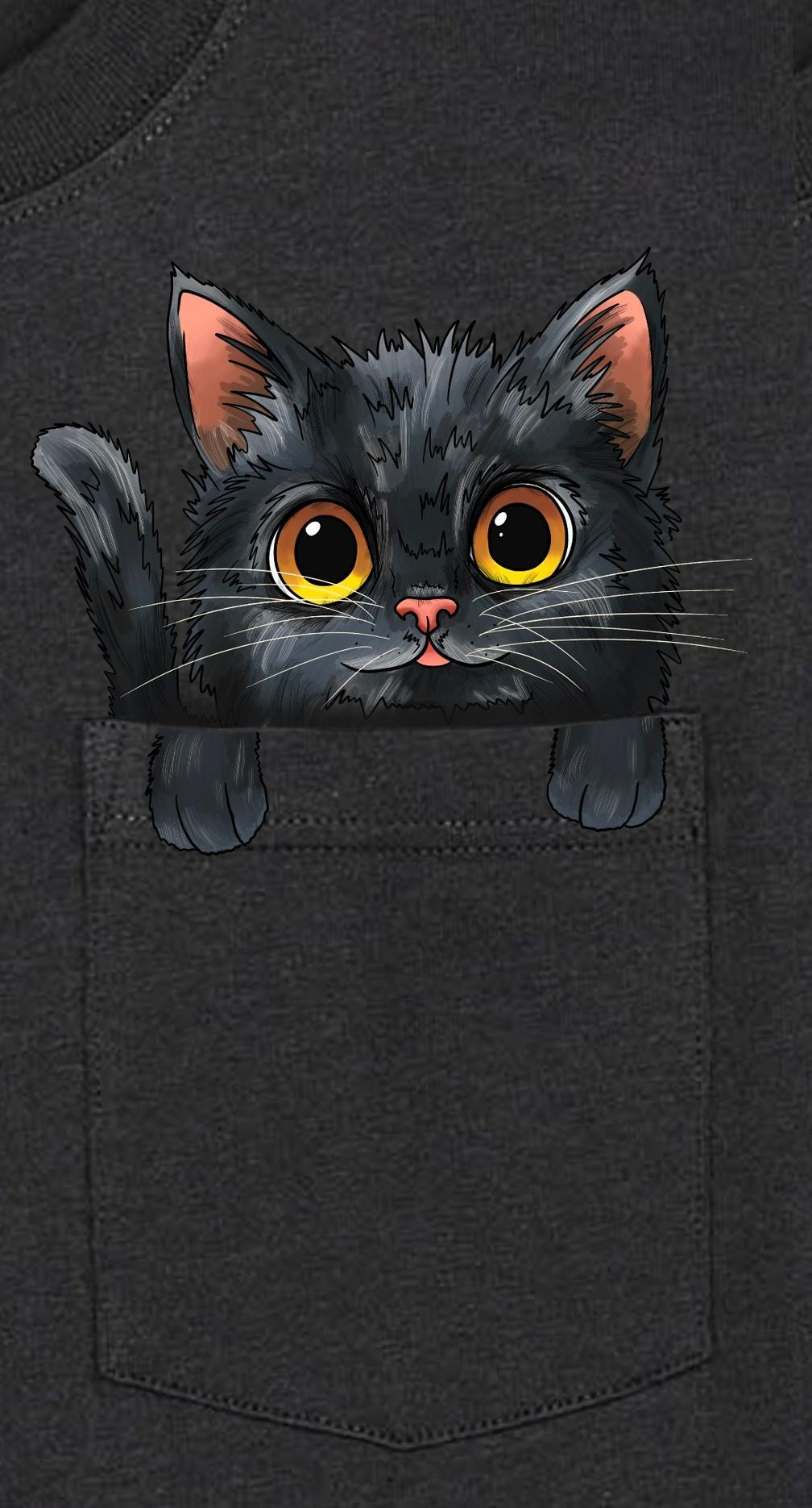 Black Cat - Familiars Pocket Tee Collection - DnD Inspired T-Shirt