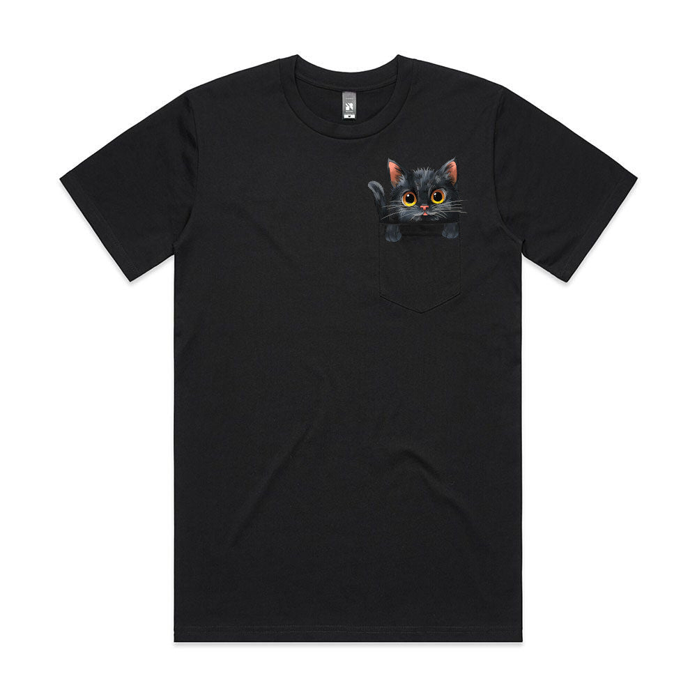 Black Cat - Familiars Pocket Tee Collection - DnD Inspired T-Shirt