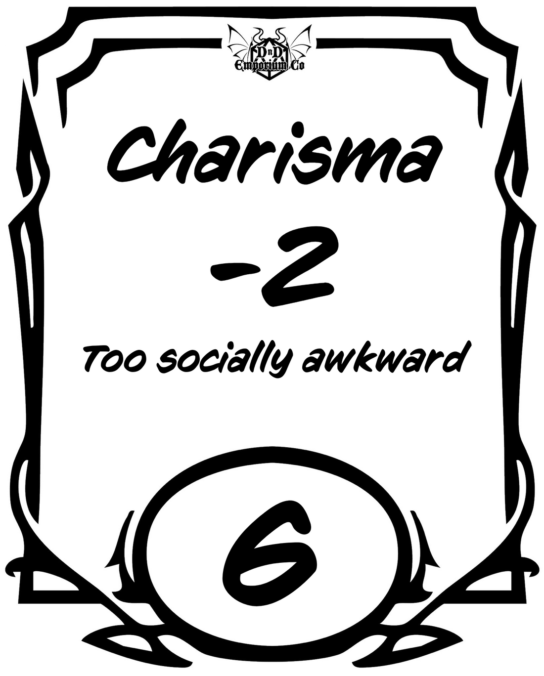 Charisma Sticker 'Charisma Ability Score' DnD Sticker – DnD Emporium Co