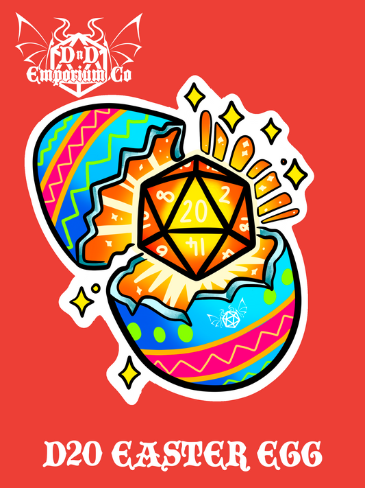 'Easter Egg D20' DnD Sticker