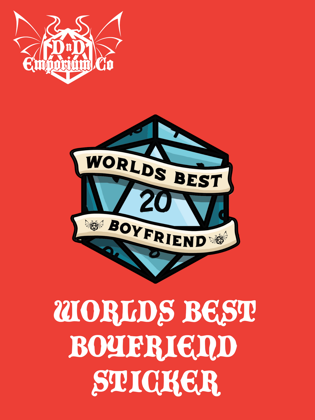 'World's Best Boyfriend' DnD Sticker – DnD Emporium Co