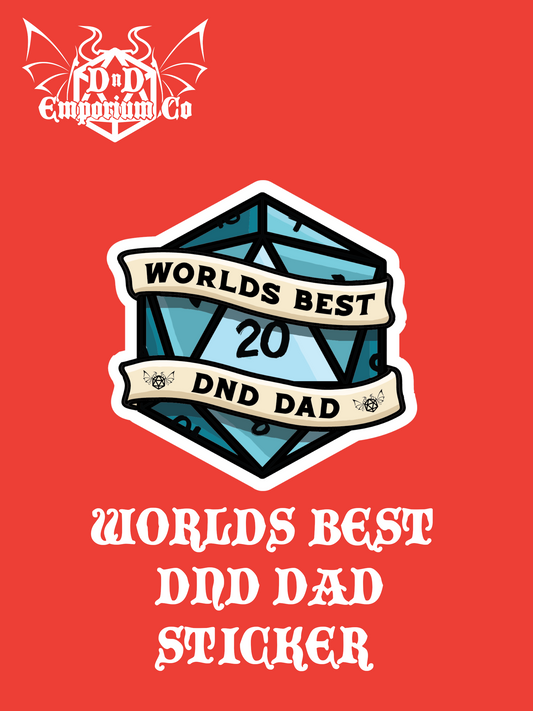 'World's Best DnD Dad' DnD Sticker
