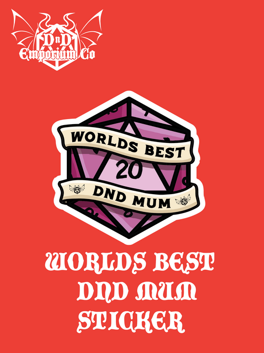 'World's Best DnD Mum' DnD Sticker