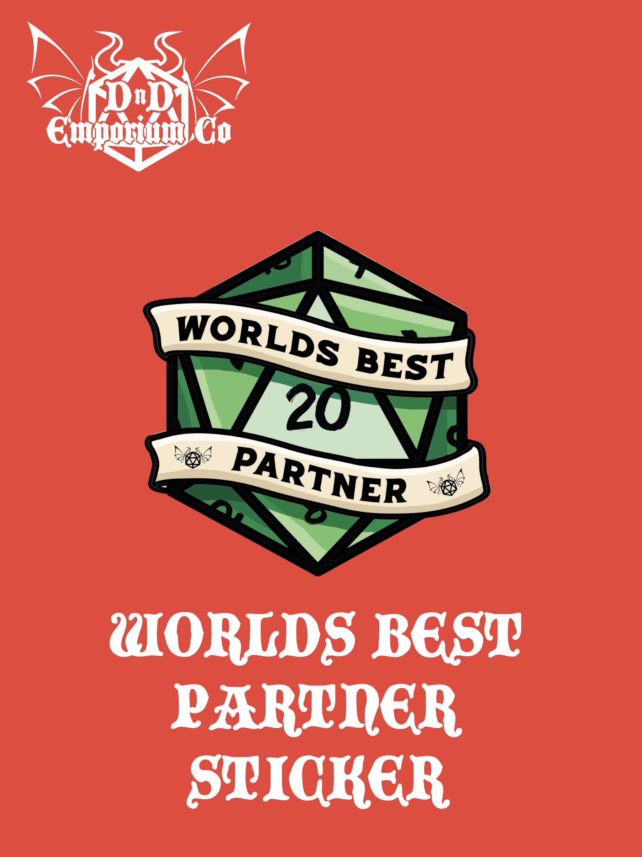 Perfect Partner Sticker 'World's Best Partner' DnD Sticker – DnD Emporium Co