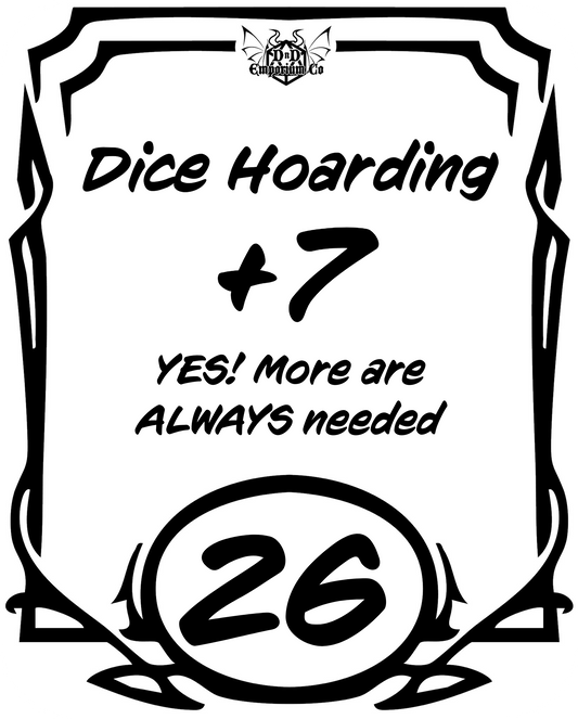 'Dice Hoarding Ability Score' DnD Sticker