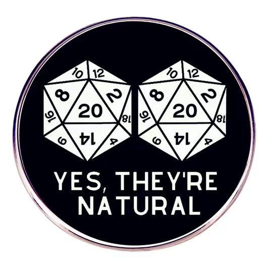 'YES THEY'RE NATURAL' Enamel Pin Badge | 1 Pcs Metal Pin