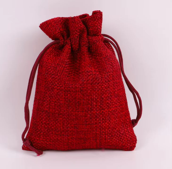 Linen Drawstring Dice Bag