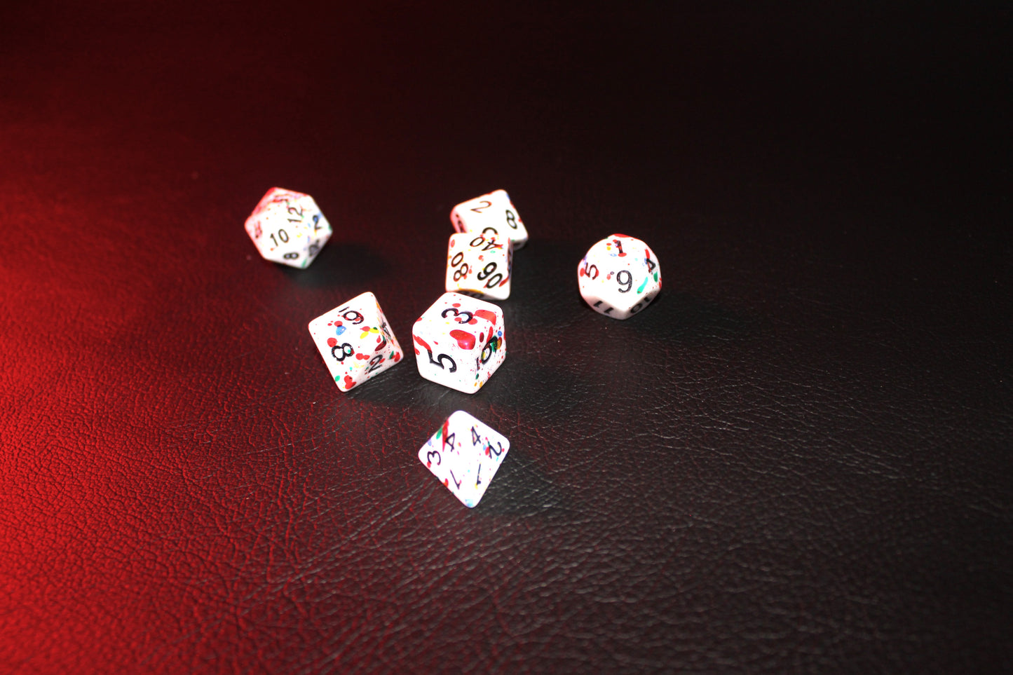 Paint Splatter 7 Pcs Dice Set DnD