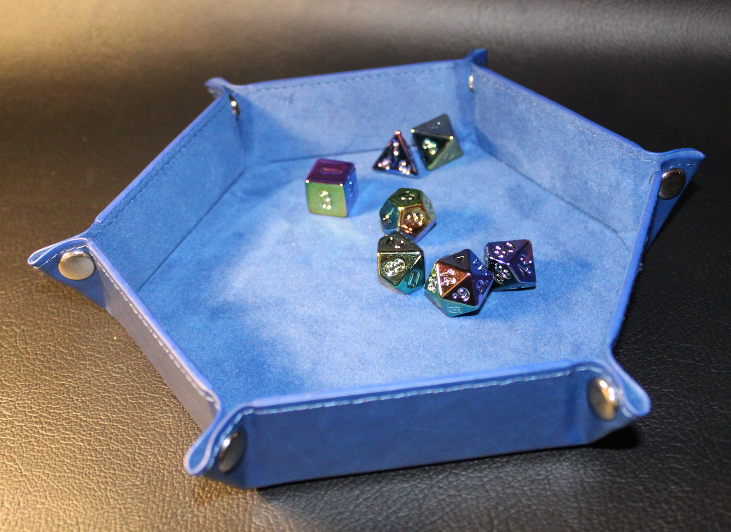 Fluorescent Multicolour Plating 7 Pcs Dice Set Dnd