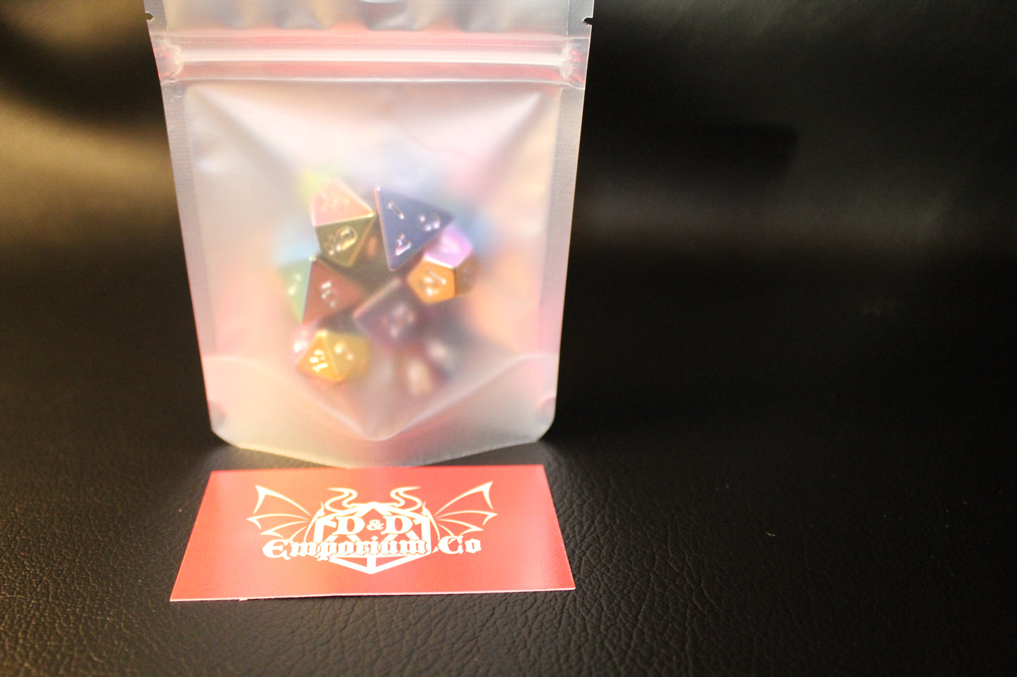 Fluorescent Multicolour Plating 7 Pcs Dice Set Dnd