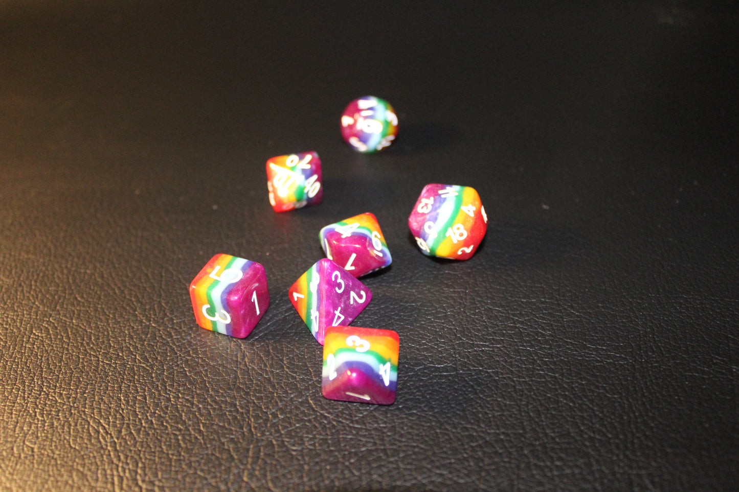 Rainbow 7 Pcs Dice Set DnD