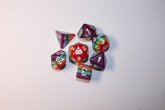 Rainbow 7 Pcs Dice Set DnD