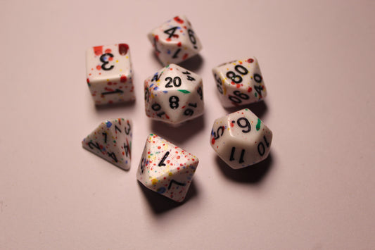 Paint Splatter 7 Pcs Dice Set DnD