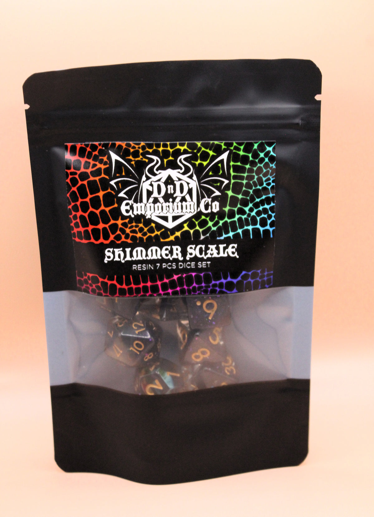 Shimmer Scale - Rainbow Dragon Eye 7 Pcs DnD Dice Set