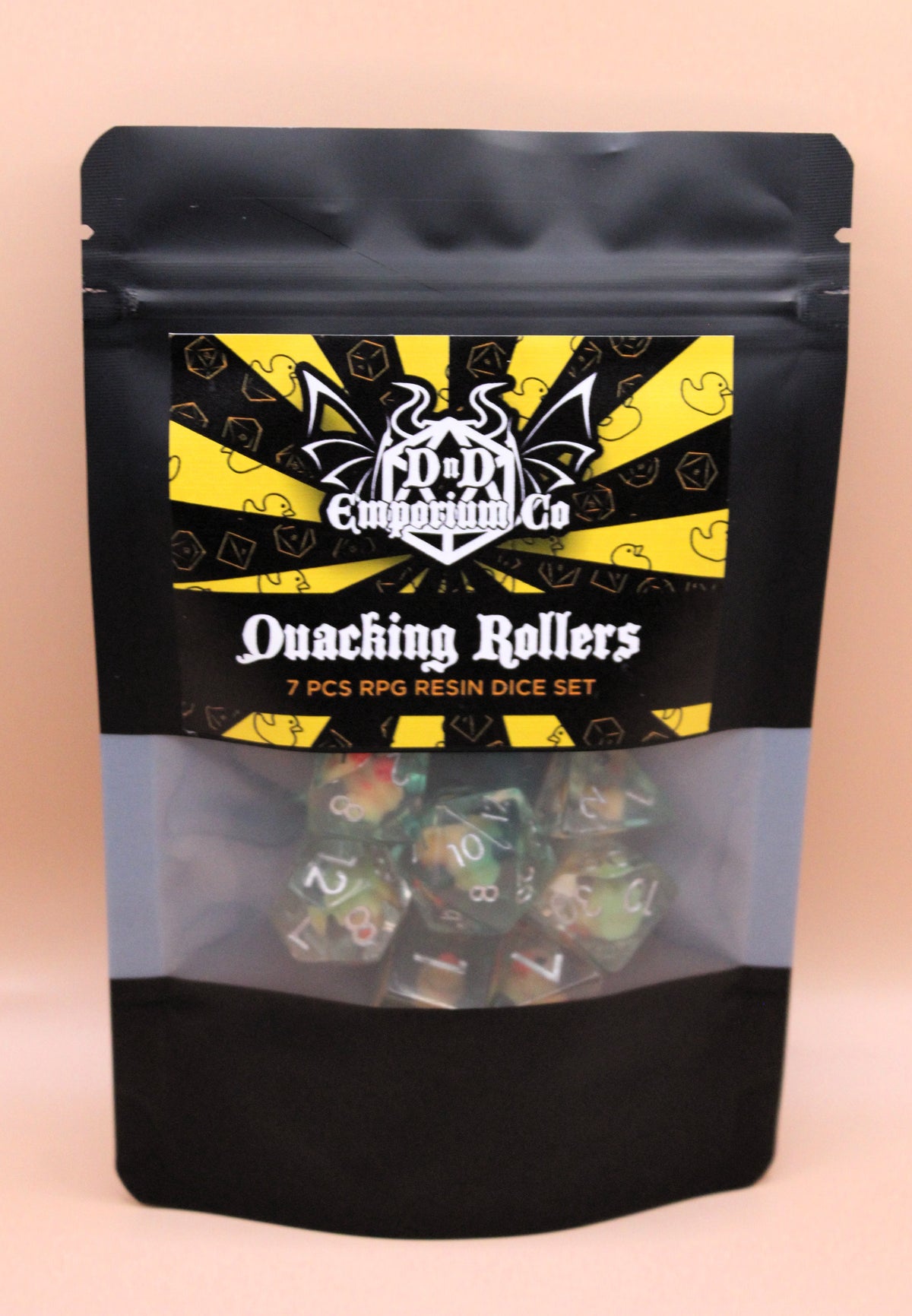 Quacking Rollers | Yellow Duck 7 Pcs Dice Set