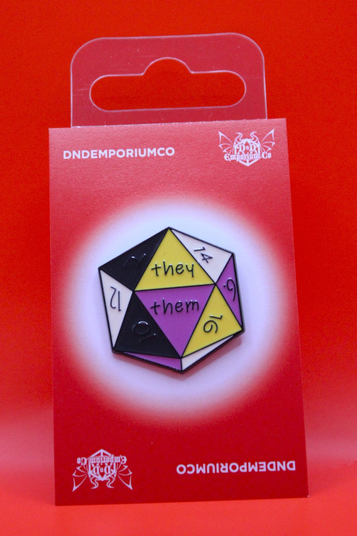 They/them D20 Enamel Pin Badge | 1 Pcs Metal Pin