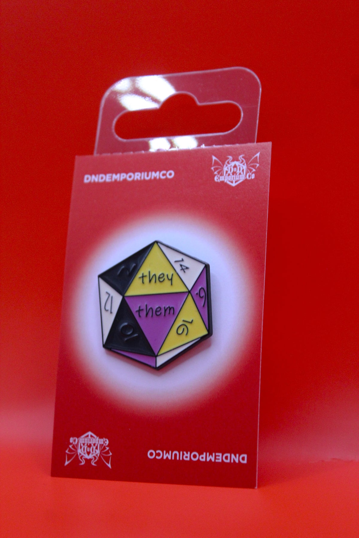 They/them D20 Enamel Pin Badge | 1 Pcs Metal Pin