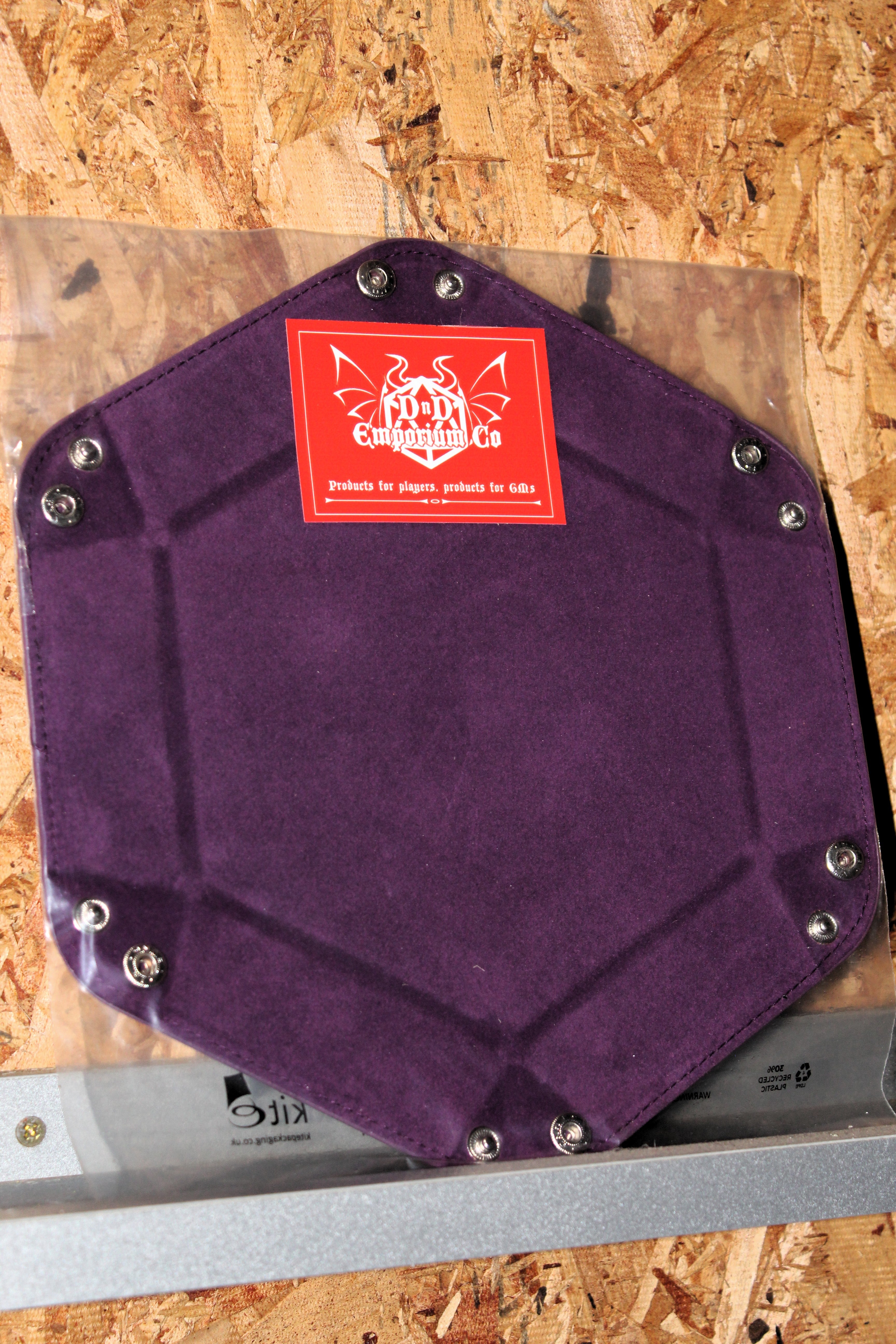 Hexagonal Thick PU Leather & Velvet Dice Tray 5 Colours