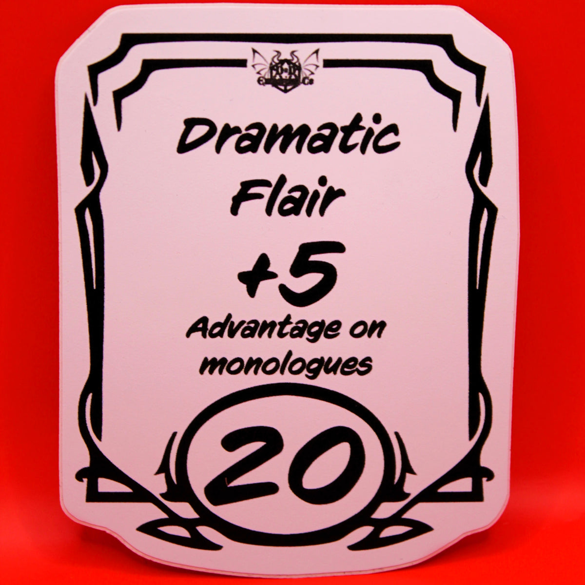 'Dramatic Flair Ability Score' DnD Sticker