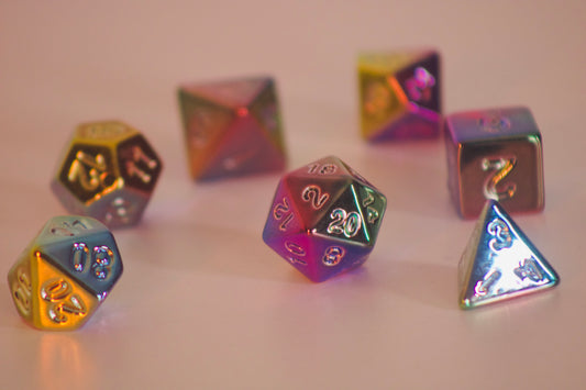 Multicolour Plating 7 Pcs Dice Set Dnd