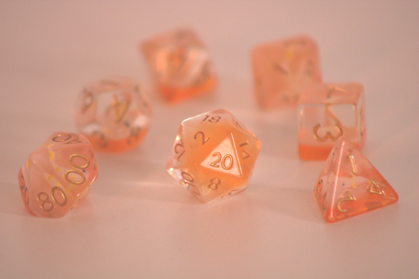 Yellow Koi 7 Pcs Dice Set