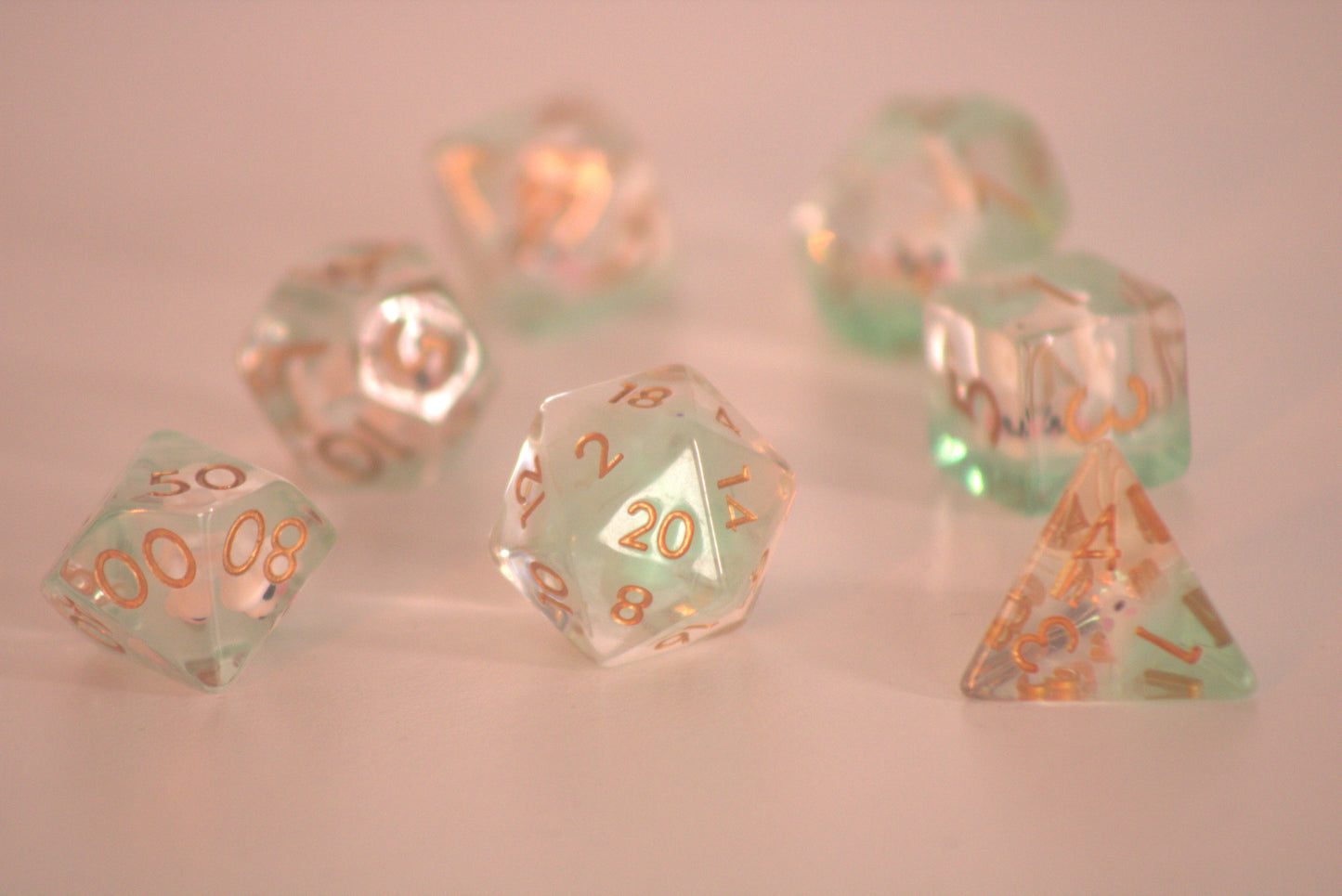 Seelie Seals | White Seal 7Pcs Dice Set