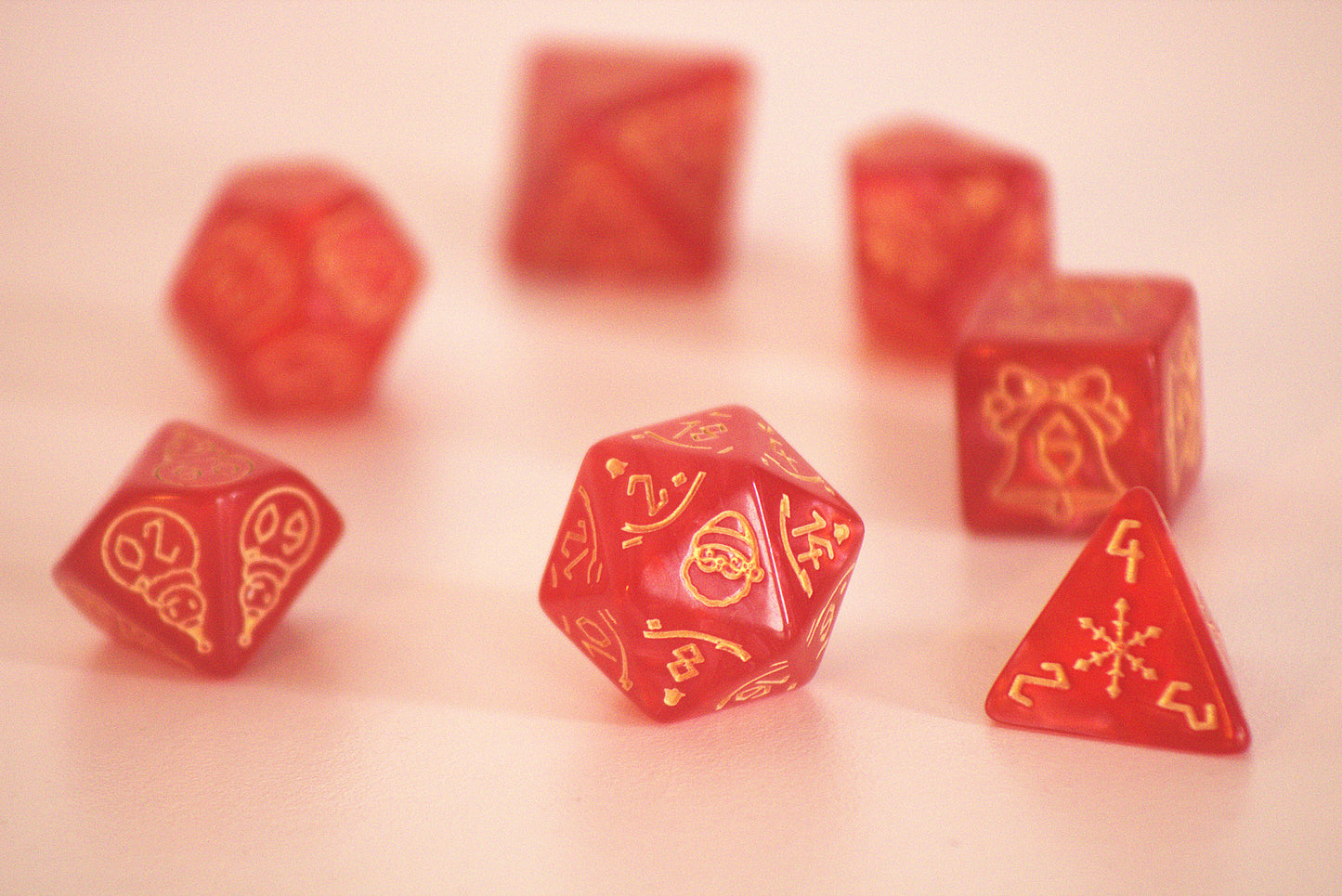 Christmas Santa 7 Pcs Dice Set DnD