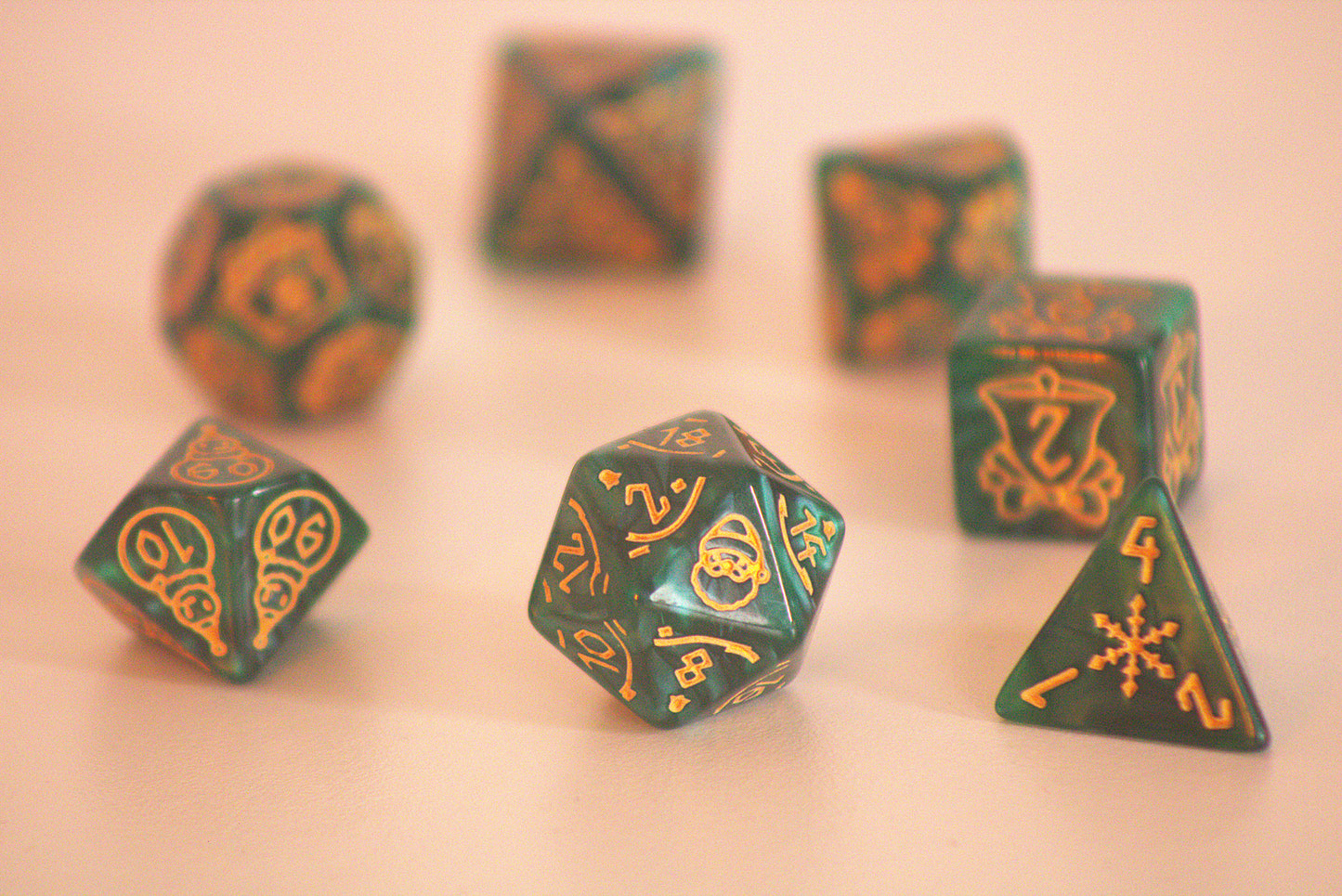 Christmas Santa 7 Pcs Dice Set DnD