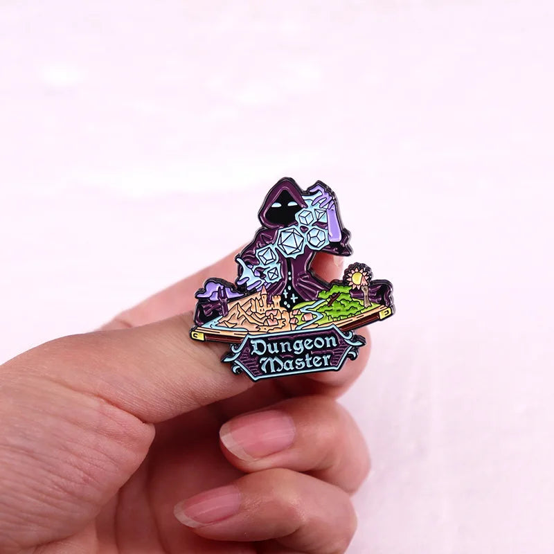 1 Pcs DnD Metal Pin Hooded Dungeon Master