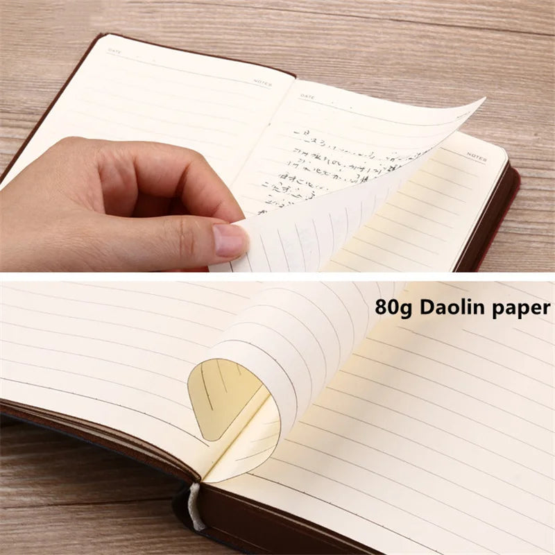 A6 Retro Style Mini Notebook PU Leather