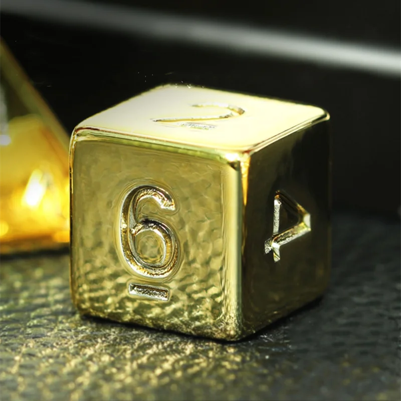 Gold Plating 7 Pcs Dice Set DnD