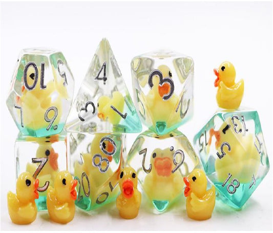 Yellow Duck 7 Pcs Dice Set
