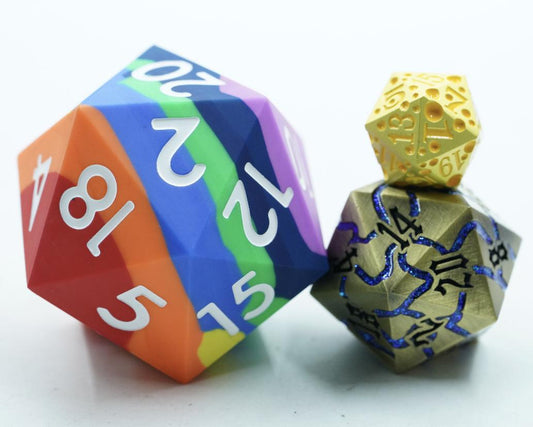 Rainbow Silicone D20 CHONK Die