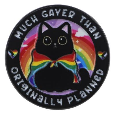 'Gayer Than Originally Planned' Enamel Pin Badge | 1 Pcs Metal Pin