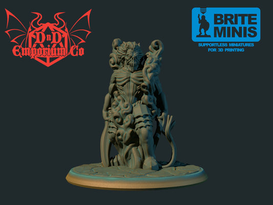 Resin 3D Printed Fire Demon DnD Miniature